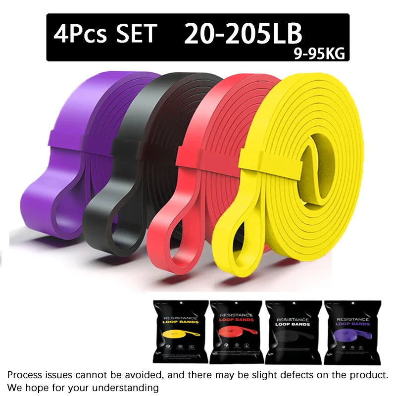 20~230lbs Heavy-Duty Resistance Band Agility Training Workout Gym Equipment Yoga Pilates Accessories Rubber Band Home Gym