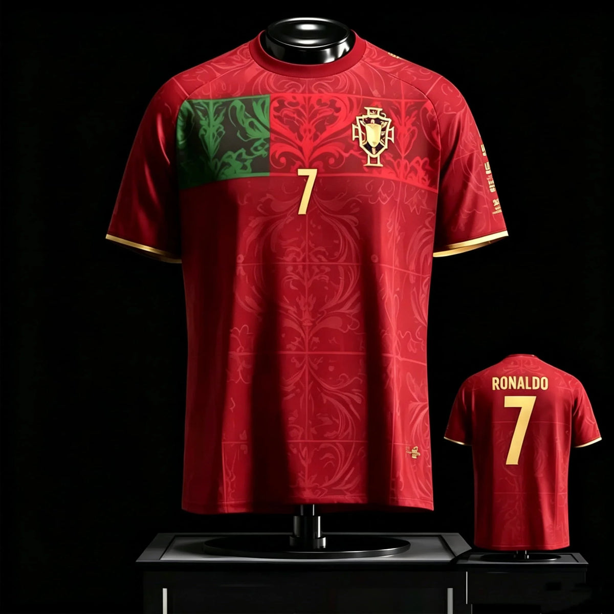 Ronaldo Portugal Jersey Football Top Men T Shirt Women Tee Boys Top Children Parent Child Quick Dry Short Sleeves Kids Tshirt