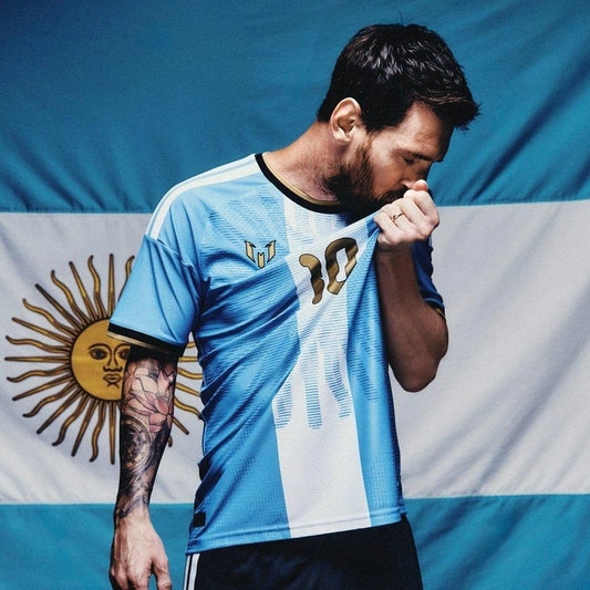 2026 Messi Argentina Farewell Match Commemorate Football Jersey, 3D Print Unisex Sport Breathable Mesh Quick Drying Jersey