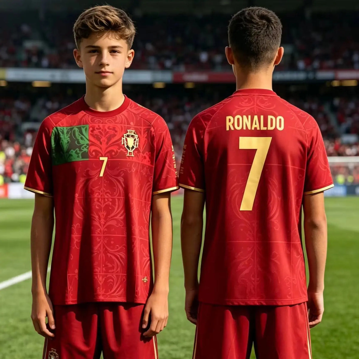 Ronaldo Portugal Jersey Football Top Men T Shirt Women Tee Boys Top Children Parent Child Quick Dry Short Sleeves Kids Tshirt
